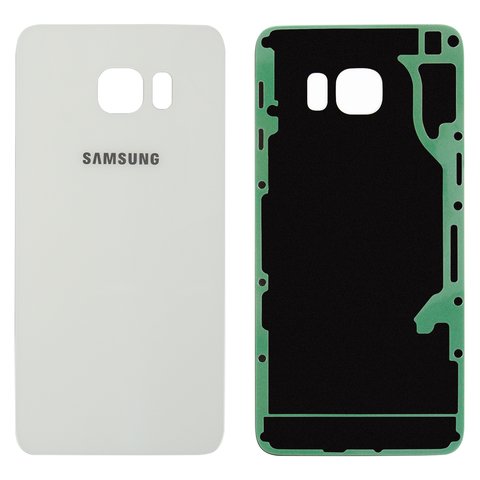 Задня панель корпуса для Samsung G928 Galaxy S6 EDGE Plus, біла, 2.5D, Original PRC 