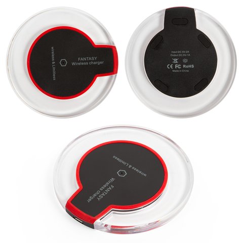 Безпровідний зарядний пристрій Protech Fantasy, вихід 1 A,  вхід Micro USB  5 В 2 А, чорне, micro USB тип B, тип 1