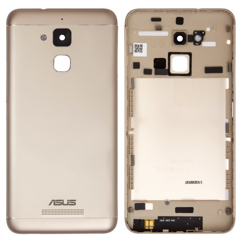 Задня панель корпуса для Asus Zenfone 3 Max ZC520TL  5,2", золотиста, з боковою кнопкою