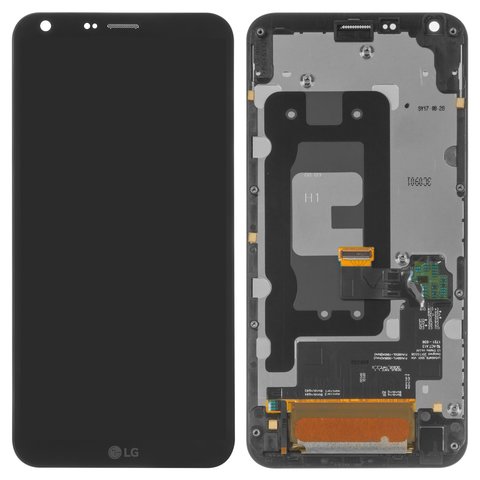 Дисплей для LG Q6 M700, чорний, з рамкою, Original PRC 