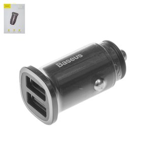 Автомобильное зарядное устройство Baseus BS C15Q, черное, Quick Charge, 30 Вт, 2 порта, 12 24 B, #CCALL DS01
