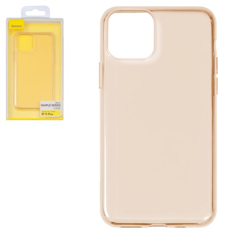 Чехол Baseus для iPhone 11 Pro, золотистый, прозрачный, силикон, #ARAPIPH58S 0V