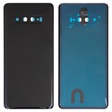 Задняя панель корпуса для Samsung G975 Galaxy S10 Plus, черная, со стеклом камеры