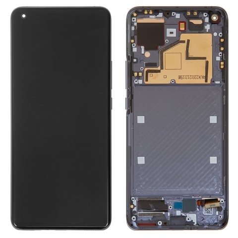 Дисплей для Xiaomi Mi 11, черный, с рамкой, Original PRC , midnight Gray, M2011K2C, M2011K2G