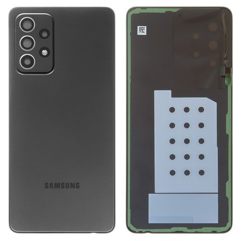 Задняя панель корпуса для Samsung A525 Galaxy A52, черная, со стеклом камеры