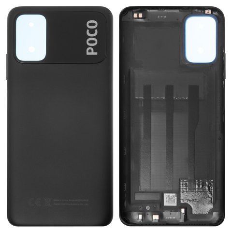 Задняя панель корпуса для Xiaomi Poco M3, черная, Original, M2010J19CG, #55050000L39X