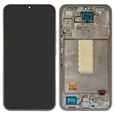 Дисплей для Samsung A346 Galaxy A34 5G, сріблястий, з рамкою, Original PRC 