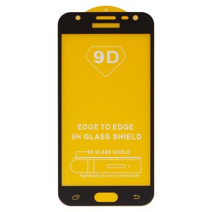 Защитное стекло для Samsung J330 Galaxy J3 2017 , совместимо с чехлом, Full Glue, без упаковки , черный