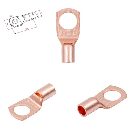 Наконечник SC4 6, 6 мм, кольцевый, медный, 4 мм²
