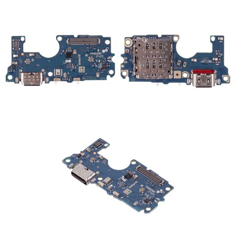 Шлейф для Motorola Moto G85, конектора зарядки, з мікрофоном, High Copy, плата зарядки