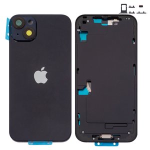 Корпус для iPhone 14 Plus, чорний, з тримачем SIM карти, з боковими кнопками, Original PRC , EU Version, midnight