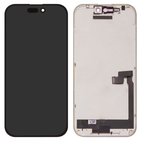 Дисплей для iPhone 16 Pro, чорний, з рамкою, без помилки, OLED  hard diagnosable, ZY OLED