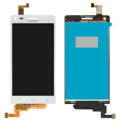 LCD compatible with Huawei Ascend G6 U10, white, without frame 