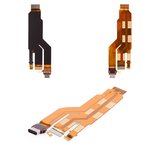 Flat Cable compatible with Sony F8332 Xperia XZ, G8231 Xperia XZs, G8232 Xperia XZs Dual, (charge connector, with components)