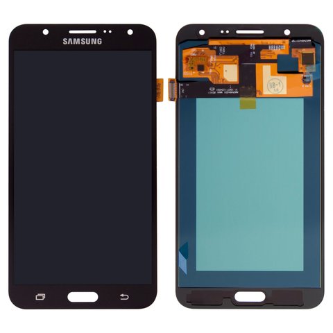 Pantalla LCD puede usarse con Samsung J700 Galaxy J7, negro, sin marco, High Copy, OLED 