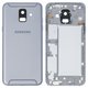 Housing Back Cover compatible with Samsung A600F Dual Galaxy A6 (2018), (purple, with side button, with camera lens)