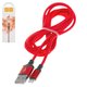 USB Cable Hoco X14, (USB type-A, Lightning, 200 cm, 2 A, red)