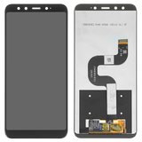 LCD compatible with Xiaomi Mi 6X, Mi A2, (black, without frame, original (change glass) , glued touchscreen, M1804D2SG, M1804D2SI)