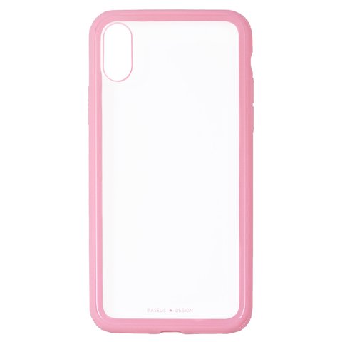 Funda Baseus puede usarse con iPhone XS, rosado, transparente, plástico, #WIAPIPH58 YS04
