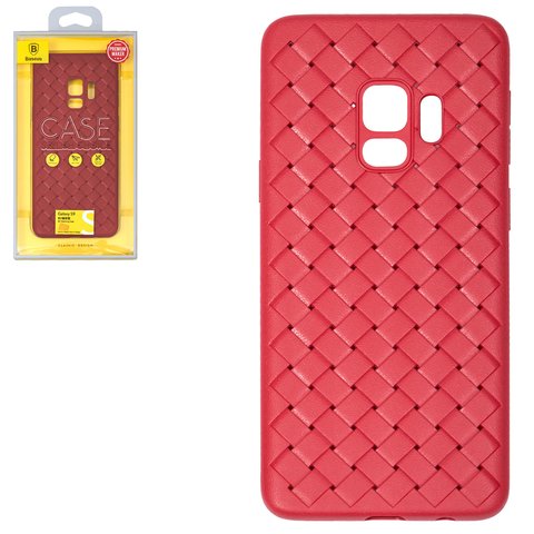 Case Baseus compatible with Samsung G960 Galaxy S9, red, braided, plastic  #WISAS9 BV09