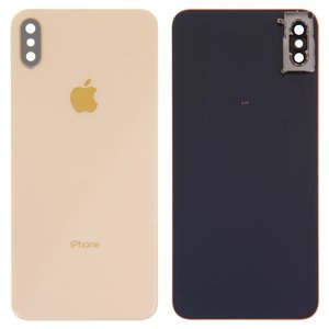 Panel trasero de carcasa puede usarse con iPhone XS Max, dorada, con vidrio de cámara, small hole