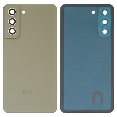 Housing Back Cover compatible with Samsung G990B Galaxy S21 FE 5G, green, with camera lens, olive 