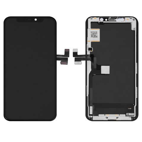 LCD compatible with iPhone 11 Pro, black, with frame, HC, OLED , GW OEM soft 