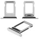 SIM Card Holder compatible with iPhone 11 Pro Max, (silver, double SIM, matte silver)