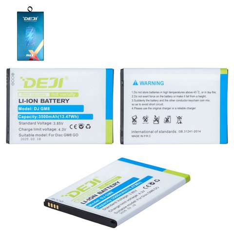 Battery Deji G006 compatible with General Mobile GM 8 Go, GM 9 Go, Li ion, 3.85 V, 3500 mAh 