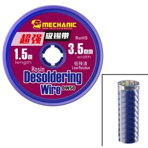 Malla para desoldar Mechanic DW50 3515, W. 3.5 mm, L  1.5 m, 10 uds.