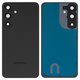 Panel trasero de carcasa puede usarse con Samsung S936 Galaxy S25 Plus, negra, azul, con vidrio de cámara, con componentes, Original (PRC), blue black