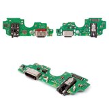 Flat Cable compatible with ZTE Blade A75 4G, (charge connector, with components, High Copy, charging board)