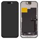 Pantalla LCD puede usarse con iPhone 15 Pro, negro, con marco, AAA, (TFT), ZY, LTPS HD+