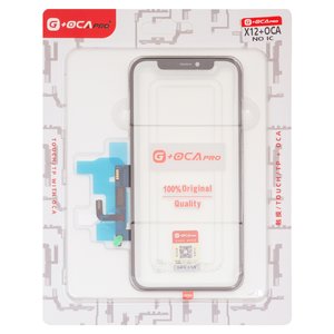 Сенсорный экран G+OCA PRO для iPhone 12, с ОСА пленкой, черный, без микросхемы