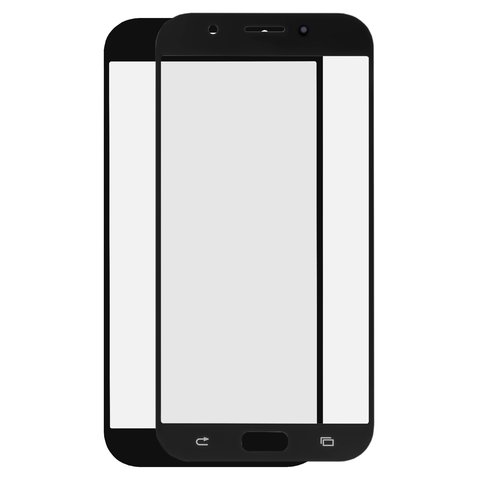 Housing Glass compatible with Samsung A720F Galaxy A7 2017 , black 