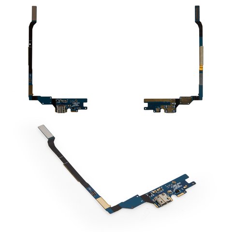 Flat Cable compatible with Samsung I9505 Galaxy S4, microphone, charge connector, with components 