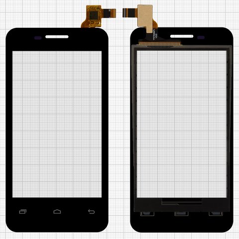 Touchscreen compatible with China phone U16, capacitive, black, 112 mm, 113*61mm  