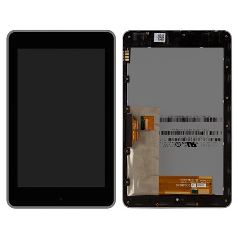 LCD compatible with Asus Nexus 7 google, black, version Wi Fi , with frame, ME370T  