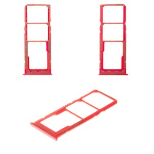 SIM Card Holder compatible with Samsung A105F DS Galaxy A10, red 