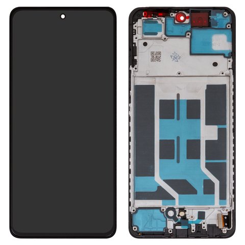 LCD compatible with OnePlus Nord CE4 Lite, black, with frame, Original PRC  