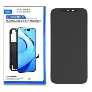 Дисплей JCID для iPhone 12, iPhone 12 Pro, черный, с рамкой, HC, без ошибки, OLED  soft, diagnosable