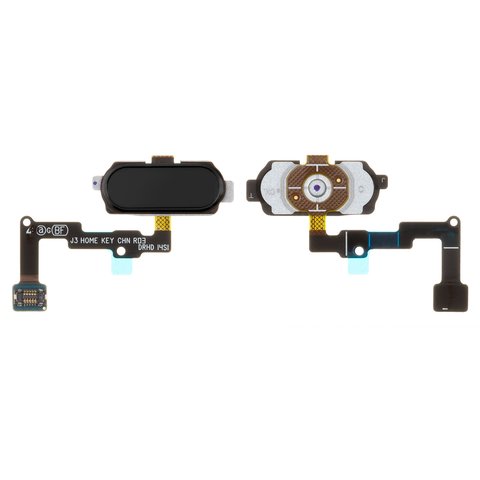 Cable flex puede usarse con Samsung J330F Galaxy J3 2017 ,  teclas del menú, negro, con plástico