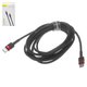 Cable USB Baseus Cafule, 2xUSB tipo-C, 200 cm, 60 W, 3 A, negro, #CATKLF-H91