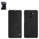 Funda Nillkin Qin leather case puede usarse con Xiaomi Pocophone F1, negro, libro, plástico, cuero PU, M1805E10A, #6902048163614