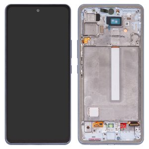 Pantalla LCD puede usarse con Samsung A536 Galaxy A53 5G, azul, con marco, Original PRC 