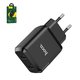 Adaptador de red Hoco N7, 10.5 W, negro, sin cable, 2 puertos, #6931474740540