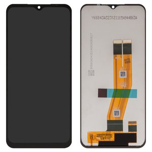 Pantalla LCD puede usarse con Samsung A145 Galaxy A14, negro, sin marco, High Copy, con cable plano amarillo