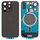 Panel trasero de carcasa puede usarse con iPhone 16 Pro, negra, con vidrio de cámara, Original (PRC), black titanium
