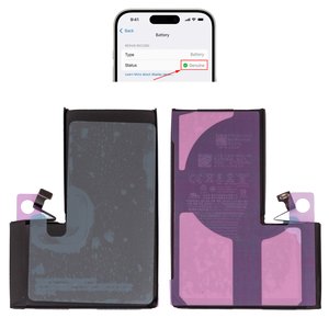 Batería puede usarse con iPhone 15 Pro Max, Li ion, 3.869 V, 4700 mAh, mayor capacidad, sin mensaje de error, A3121 , genuine IC