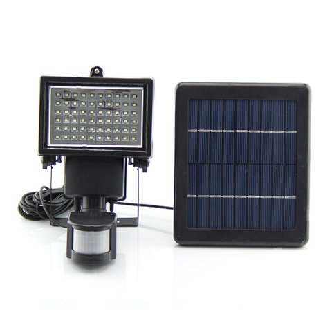 Уличный LED прожектор SL 60 с солнечной панелью, с датчиком движения, 600 лм, 7,4 В, 2000 мАч 